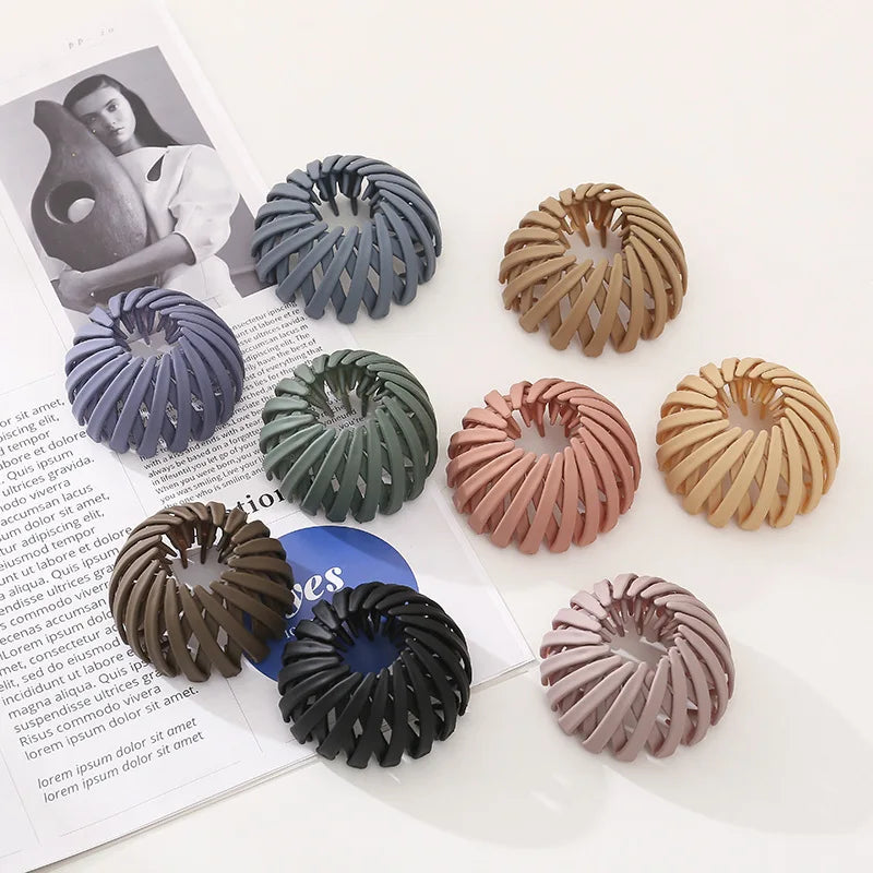 Women Ponytail Hair Rings Clips Bird Nest Shaped Hair Hairpin Simple Magic Lazy Braider Tool Hair Styling Accessories