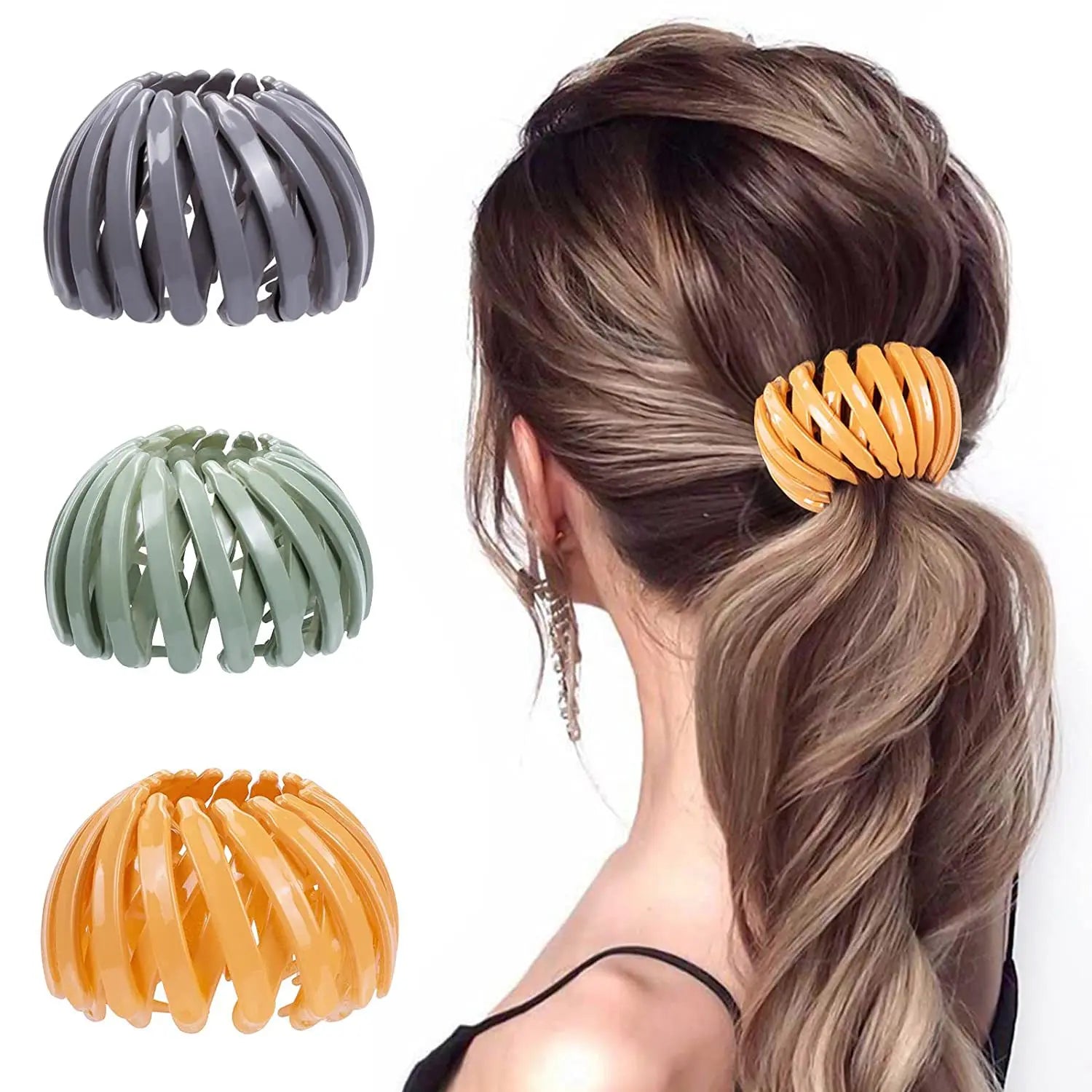 Women Ponytail Hair Rings Clips Bird Nest Shaped Hair Hairpin Simple Magic Lazy Braider Tool Hair Styling Accessories