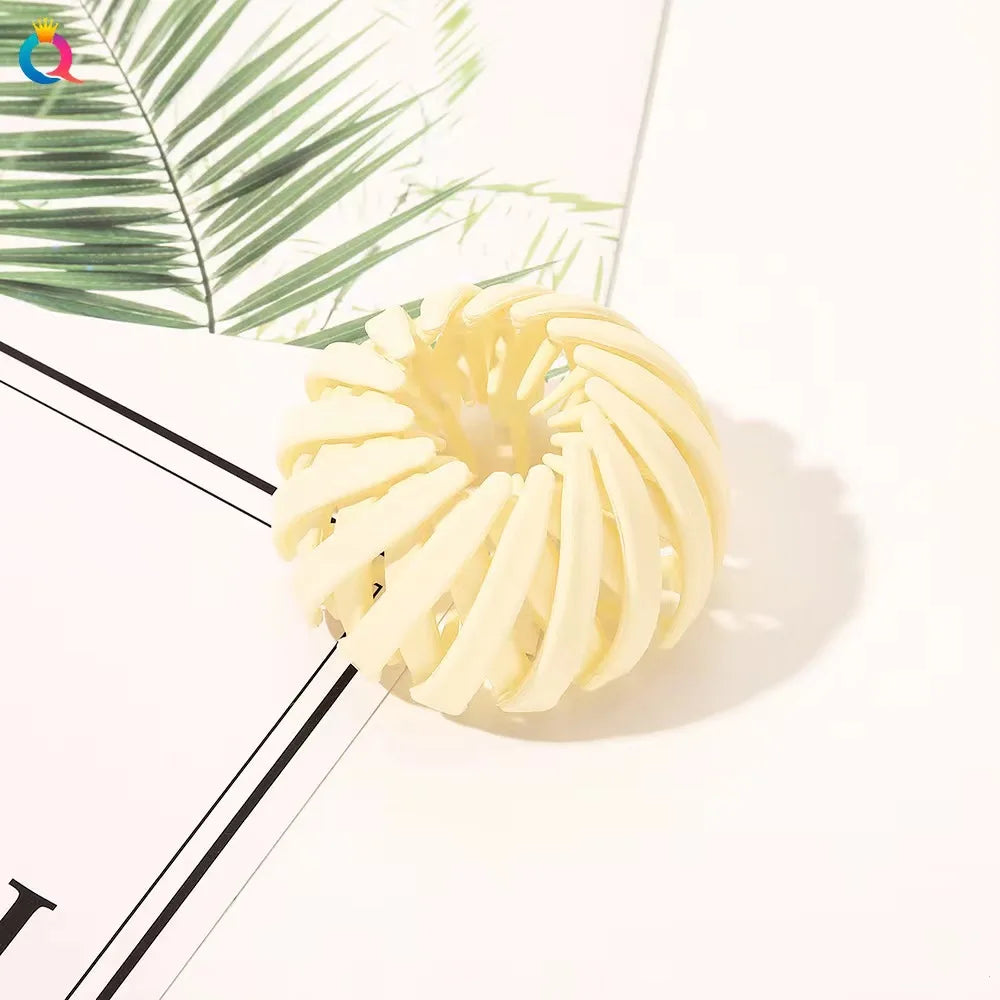 Women Ponytail Hair Rings Clips Bird Nest Shaped Hair Hairpin Simple Magic Lazy Braider Tool Hair Styling Accessories