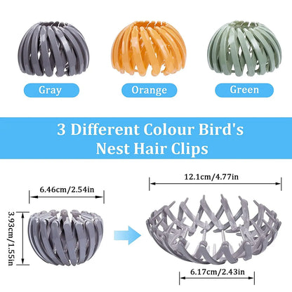 Women Ponytail Hair Rings Clips Bird Nest Shaped Hair Hairpin Simple Magic Lazy Braider Tool Hair Styling Accessories